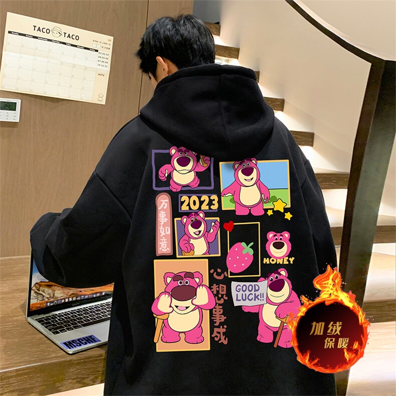 直播品质500克重磅秋冬美式加绒加厚卫衣外套H1377常规P35加绒P40,男装卫衣,电商A486