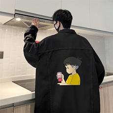 牛仔夹克男大码牛仔外套男茄克NJ77200-P60加绒款-P75，男装夹克，电商A040