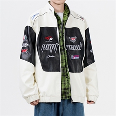 个性拼接皮衣机车服JK2168-P100，男装皮衣，星座210-1