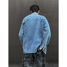 壹品满天星牛仔夹克男春秋潮流男装宽松休闲美式复古潮牌翻领外套，男装夹克，星座601-1