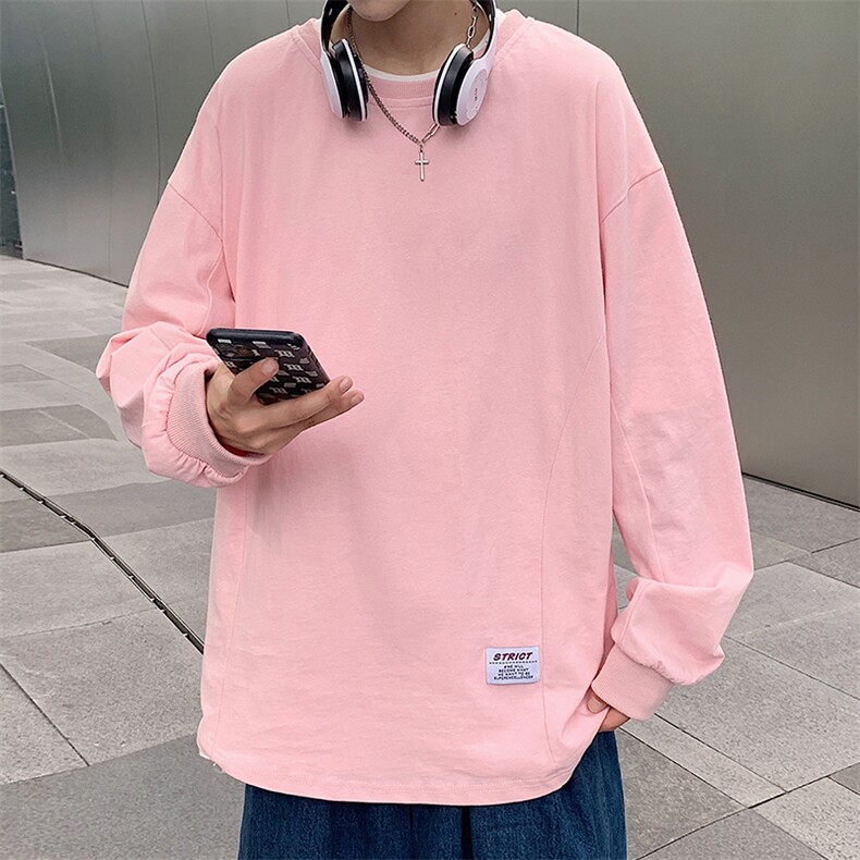 A102-P38长袖t恤男士大码宽松卫衣男打底衫男秋衣男,男装T恤,电商A040