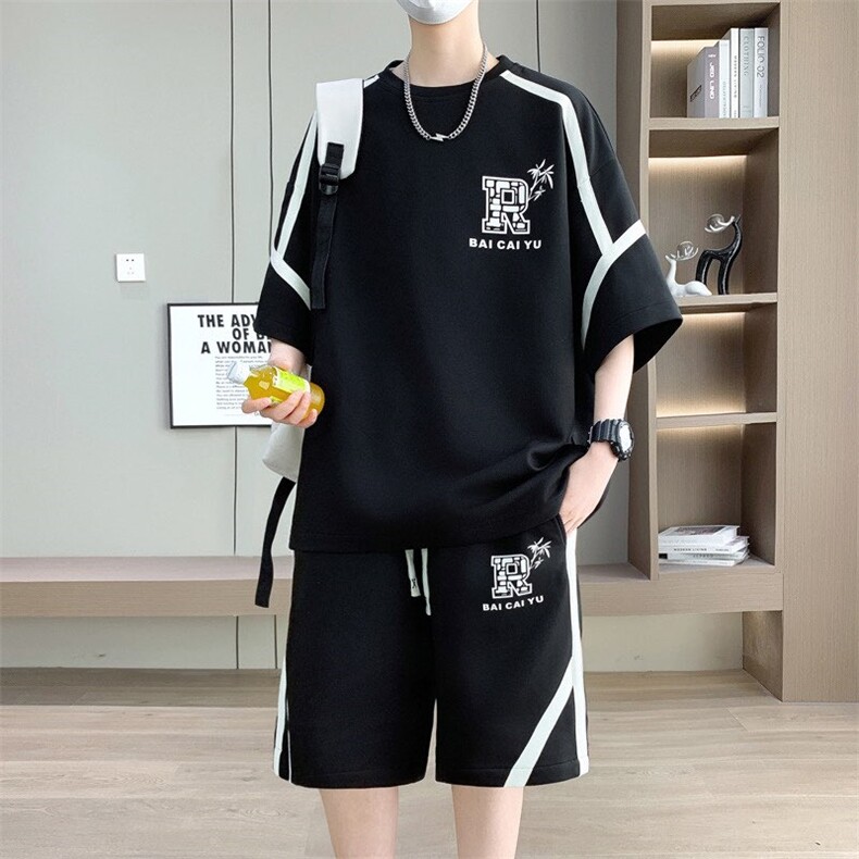6192-P50 新款2025男士休闲时尚运动套装图片