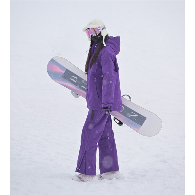 冬季潮防风防水连帽滑雪服男女单板户外套装HF58+K1002J加绒-P235,男装休闲套装,电商A001-1