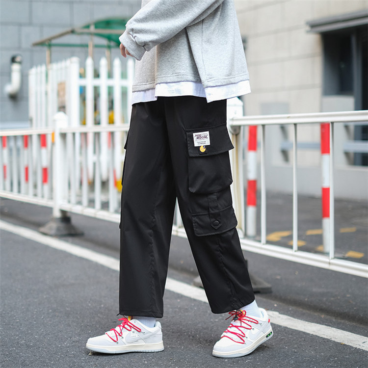 大码M-3XL秋冬港风宽松百搭休闲工装男多口袋束脚裤K1801-P35,男装休闲裤,星座512-2