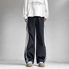 2025夏季新款条纹休闲长裤男潮牌百搭宽松冲锋裤现货K8085-P38，男装休闲裤，星座512-3