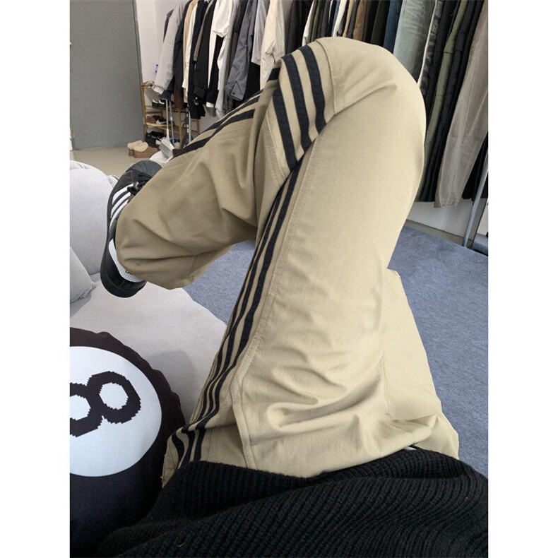 【有货】BN02CC-P45三条杠裤子男户外宽松直筒侧边条纹休闲裤,男装休闲裤,星座1007（原301D）