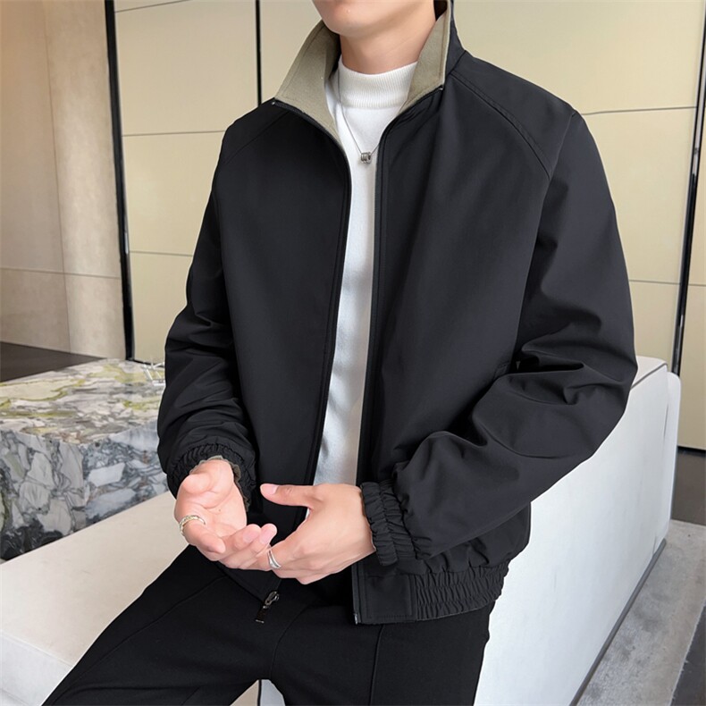 双面穿外套新款夹克男士潮百搭工装上衣高端简约JK02553-P83，男装夹克，星座308B-2