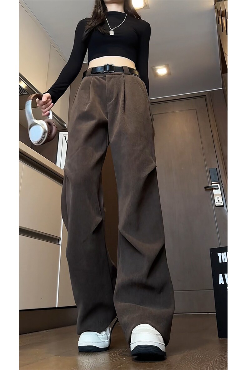 量优供视频秋冬加厚灯芯绒休闲裤半松紧伞兵裤K841特P45控68,男装休闲裤,电商A309
