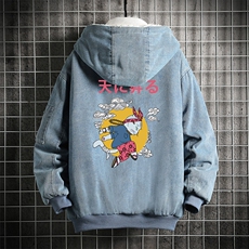 NM53012-P140牛仔外套男大码加厚加绒衣男羊羔毛服男网格，男装棉衣，电商A040A