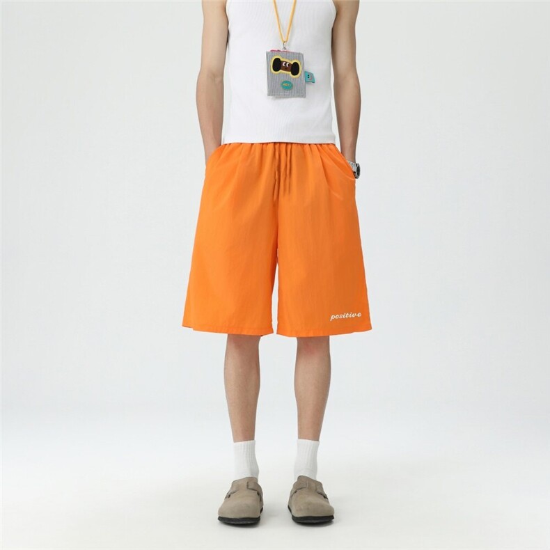 休闲速干短裤字母刺绣简约百搭款A061-MK22108-特P13，男装牛仔裤，电商A061