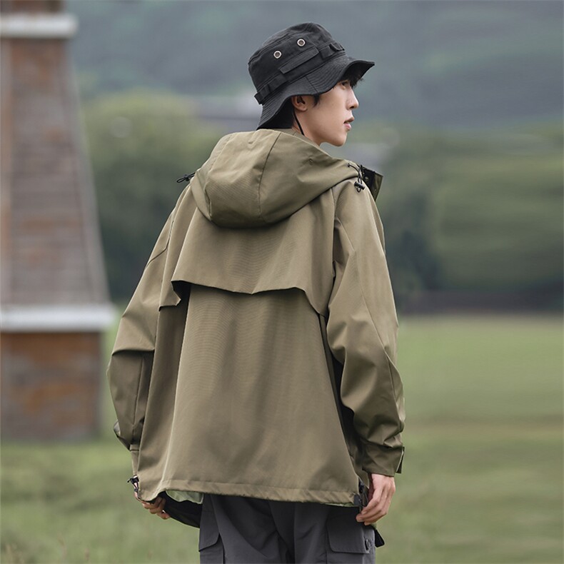 无袖标冲锋衣~现货夹克冲锋衣复古工装登山服特批JK889-P78,男装夹克,电商A021