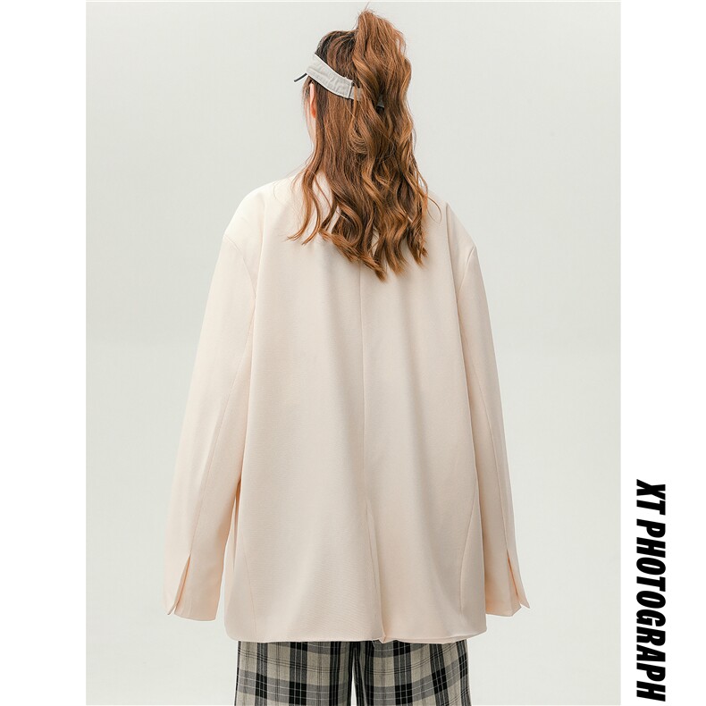 1中性风金属装饰西服女外套女港风平铺西服男外套XF7811P85控105,男装西服,星座226-2