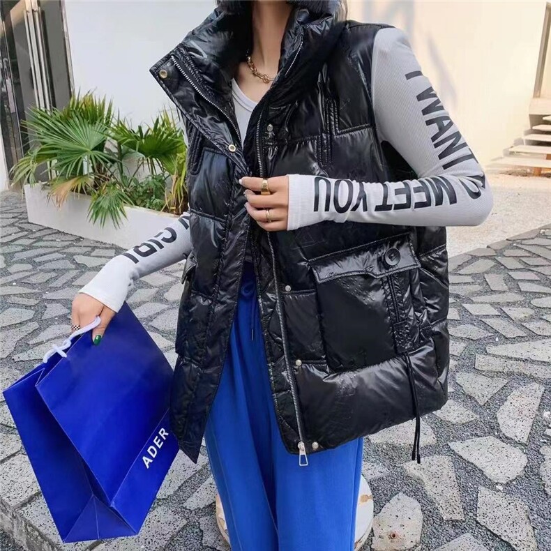 爱美欧现货双领羽绒马甲，女装马甲，爱美欧