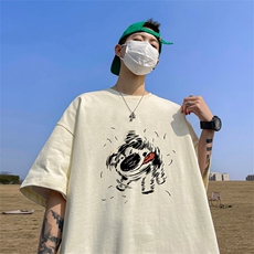 量大优供视频220克美式短袖t恤T2895得物直播有280克品质，男装T恤，电商A486