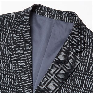 西服男秋季潮款休闲印花小西服上衣中年男士单西外套ASD2290-P180,男装西服,电商B212（原钱塘6029）