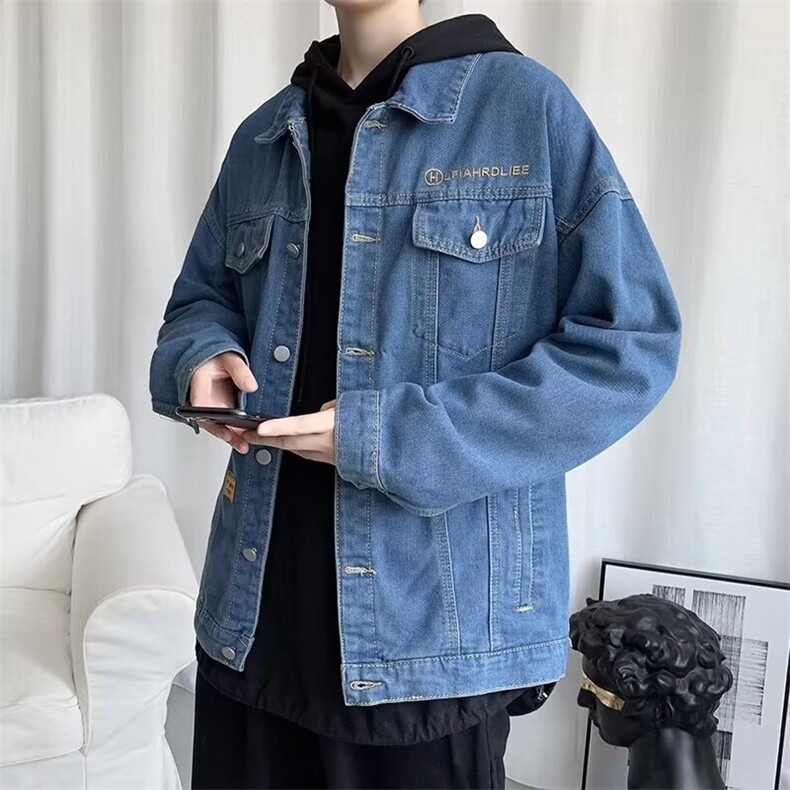 美式潮牌上衣夹克牛仔外套男宽松工装夹克男士衣服,男装夹克,星座410-6（原星座1304-1）