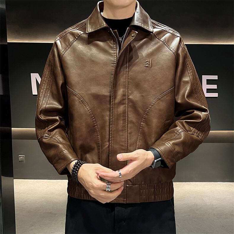 秋季现货大码休闲皮衣外套8328-P100控189大码元,男装皮衣,星座209
