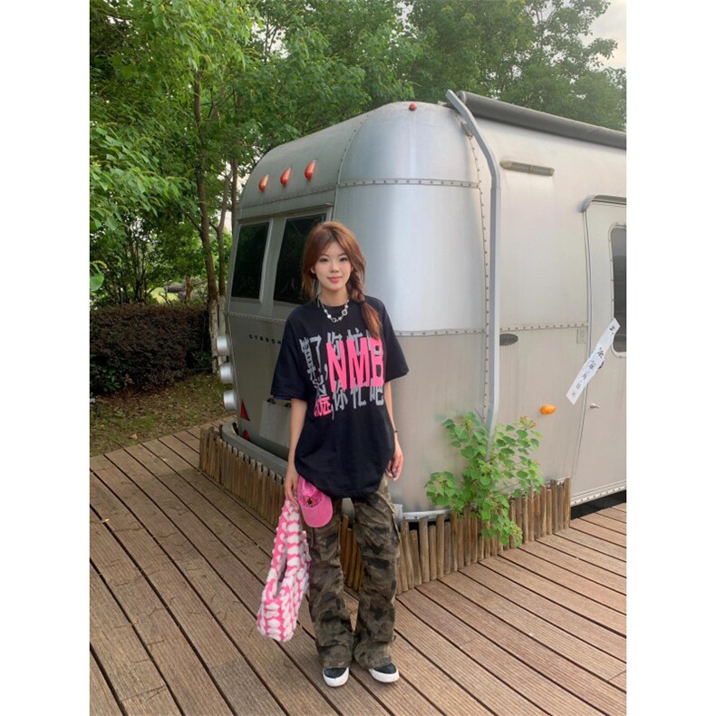 T0603-P30小众撞色美式纯棉印花短袖男女同款情侣大版宽松T恤,男装T恤,星座617A-2