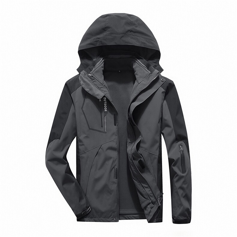 秋冬情侣三合一冲锋衣/摇粒绒内胆保暖防风户外服SZ1201-P130,男装夹克,星座1105-3