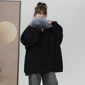 现货904-2-SY687-P55秋季新中式连帽卫衣男女宽松重磅400克盘扣潮图片