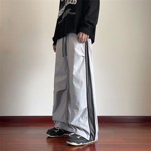 秋季新款机能户外拉链设计防水宽松冲锋裤B315-K24332-特p35控68图片