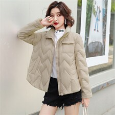 2021冬季新款羽绒服立领口袋款90白鸭绒休闲款纯色，女装羽绒服，蝶眷