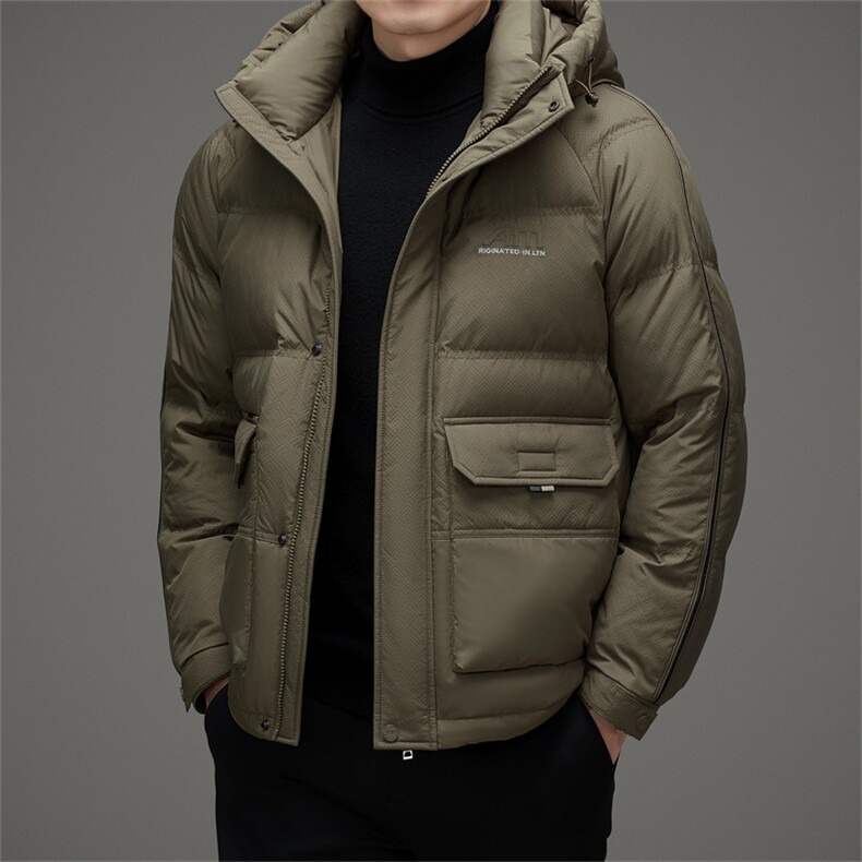 DAJ23817钱塘2020-2时尚休闲新款简约冬季厚款中年男士羽绒服P270图片