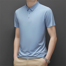 高端无痕polo衫男装夏季商务休闲男短袖T恤纯色POLO衫MJ82201-P70，男装T恤，星座1105-3