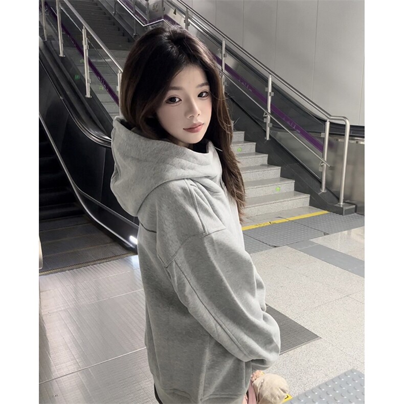 抖音得物高品质秋冬美式高街重磅结构辑明线纹理连帽卫衣外套W111,男装卫衣,电商A486
