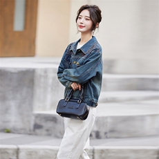 牛仔外套女新款2024年春秋季韩版设计感气质洋气小个子百搭上衣，女装牛仔外套，江南女神