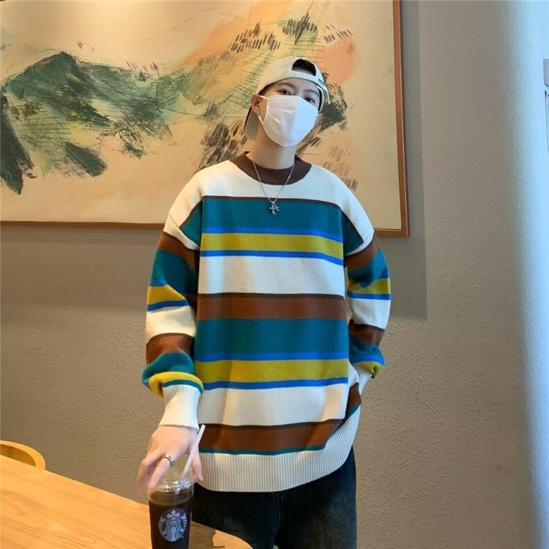 美式圆领毛衣男慵懒风休闲针织衫B623P48,男装针织衫/毛衣,星座1116-2