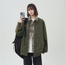 2025春休闲痞帅工装翻领夹克潮流外套得物二开XZ301b-2-JK2589P78，男装夹克，星座301B-2（原A443-1）