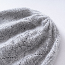 2025年春季新款镂空针织羊绒帽时尚休闲通勤百搭，帽子，思琳羊绒