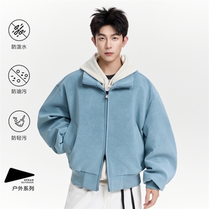 翻领外套男款2025新款秋季潮流时尚夹克青少年外套JS5601-P85,男装夹克,星座610（原A335）