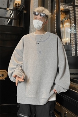 华夫格！华夫格上衣男圆领华夫格卫衣男大码长袖t恤男HY248-特P23，男装T恤，电商B367