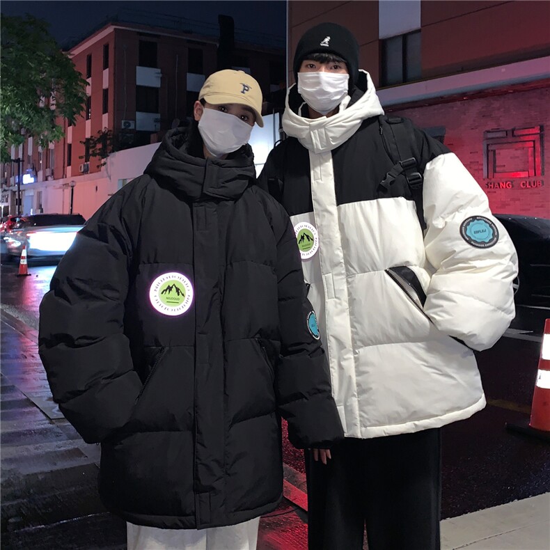 冬装新品工装派克服撞色加厚情侣棉衣连帽外套H795P148男,男装棉衣,电商A341
