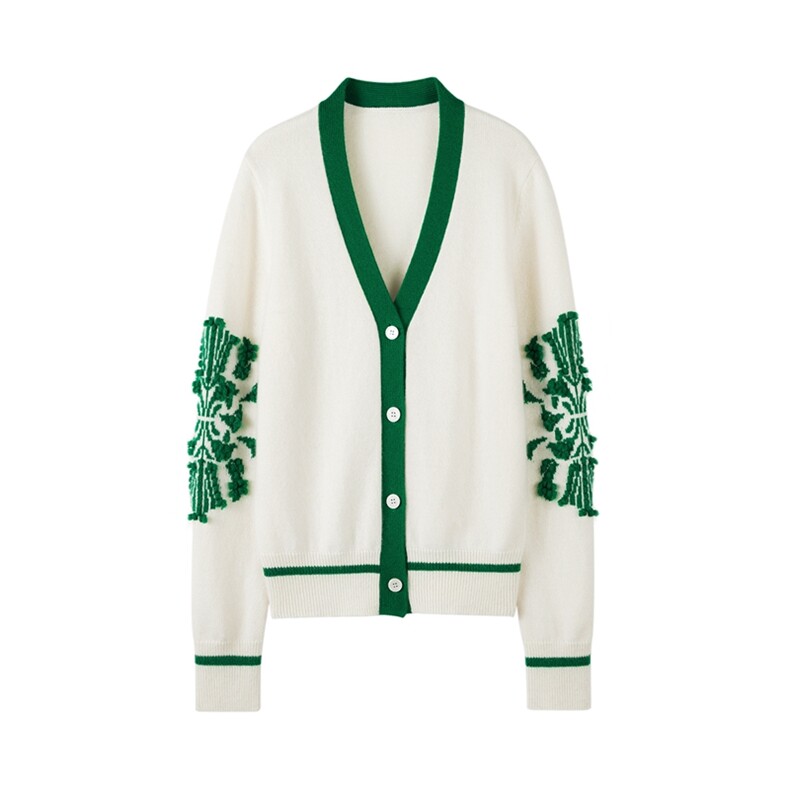 2026年秋季时尚百搭通勤简约休闲V领开衫，女装羊绒衫，绒知纯羊绒