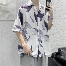 夏季短袖衬衫潮流帅气鲨鱼休闲衬衫CT046P26图片