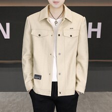 春季夹克男高品质翻领外套型男商务休闲百搭青年外套男S2605-P88，男装夹克，星座310B-3