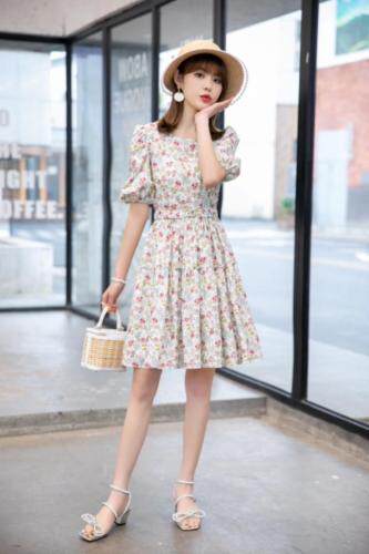 韩版碎花连衣裙，女装连衣裙，艾美欧歌