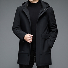 白鸭绒羽绒服男士连帽内胆可拆冬季宽松保暖潮流外套QE89996-P290，男装羽绒服，电商B212（原钱塘6029）