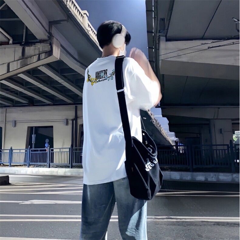 万针全刺绣解构设计260克重磅双纱纯棉高品质美式高街短袖T恤特33,男装T恤,电商A486-1