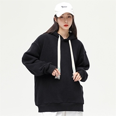 奥粒绒外套基础纯色休闲百搭连帽抽绳卫衣男女同款EY-3663-P85，女装短外套，电商B306