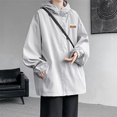 连帽夹克男大码胖子棒球服上衣外套JK65350-P45，男装夹克，电商A040