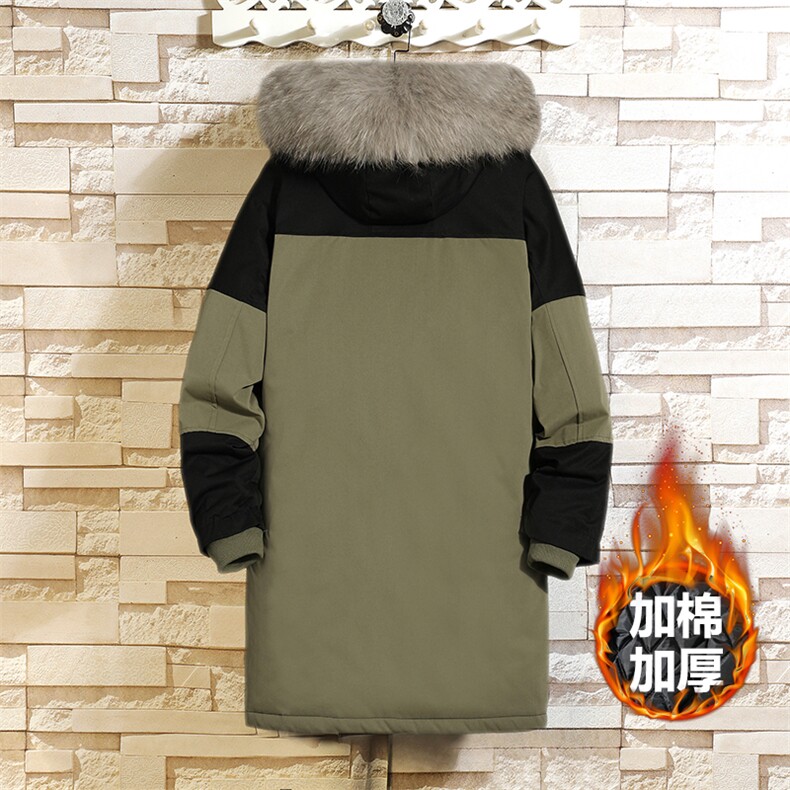 现货加大码8XL-M棉衣男2023新款大毛领加厚撞色棉服支持各种活动图片