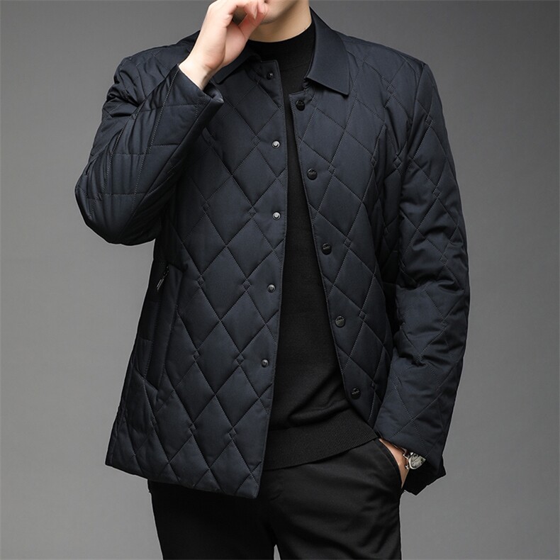 冬季外套男棉衣中年商务翻领棉服休闲上衣爸爸装棉袄HPN2187-P200,男装棉衣,电商B212（原钱塘6029）