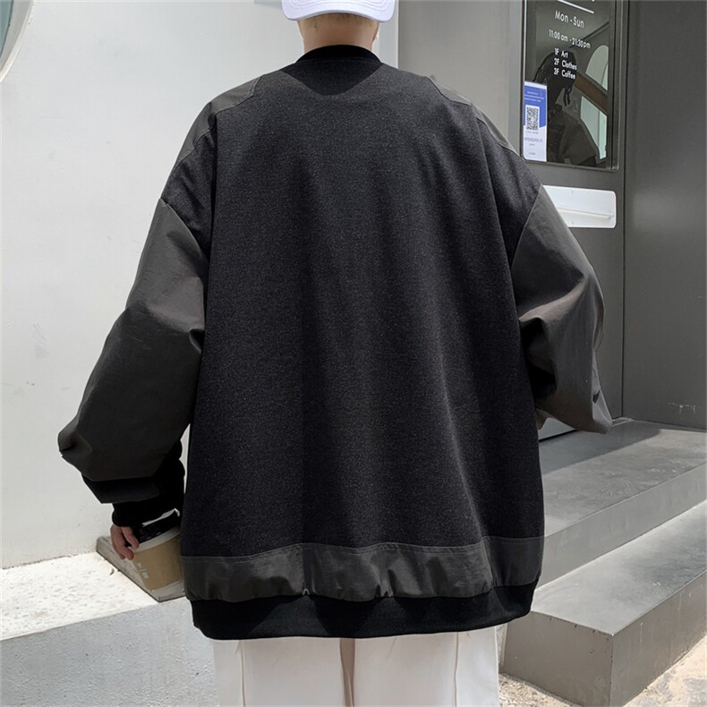 秋装棒球服呢子外套男休闲拼色夹克上衣JK83P95,男装夹克,电商C323