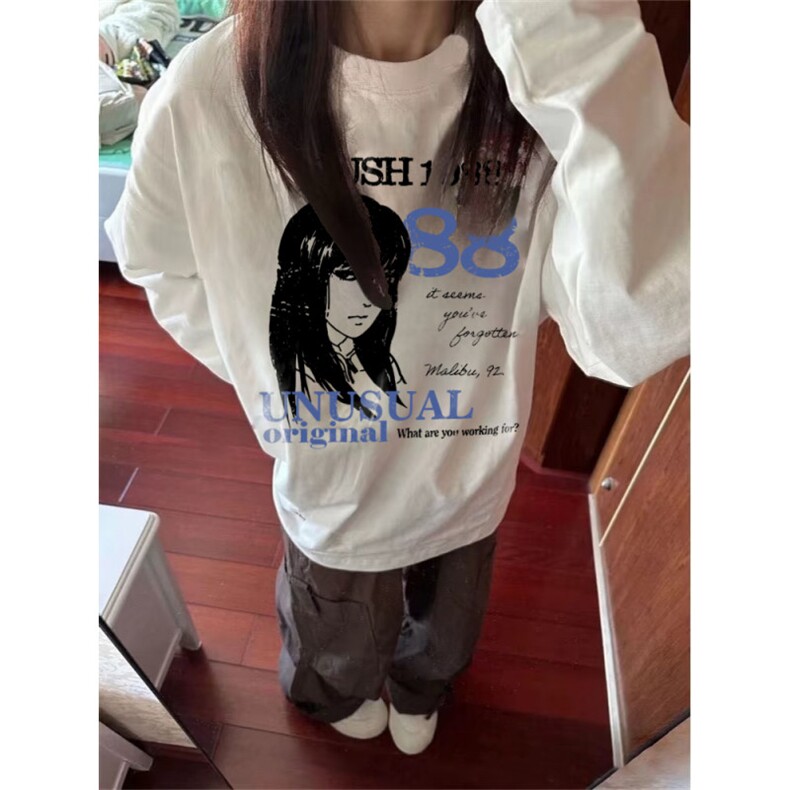 2025网图现货复古美式圆领长袖T恤打底衫CT815-P29,男装T恤,电商C310