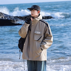 春季新款现货中性风三防冲锋衣宽松夹克男外套DSA157B-JK177-P85，男装夹克，电商A157B