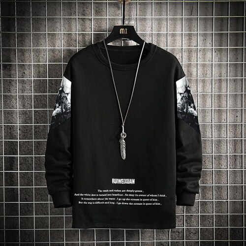 主推货足7XL-M长袖卫衣男2023春季新款慵懒风休闲上衣加肥加大码，男装卫衣，钱塘717(原712)